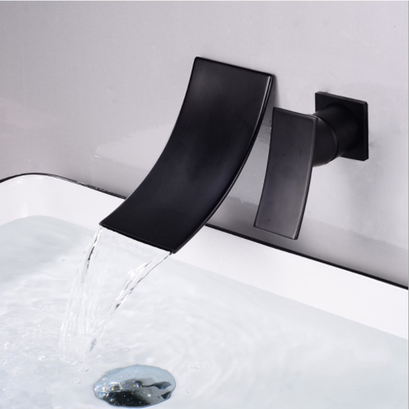 bathroom basin faucet in wall