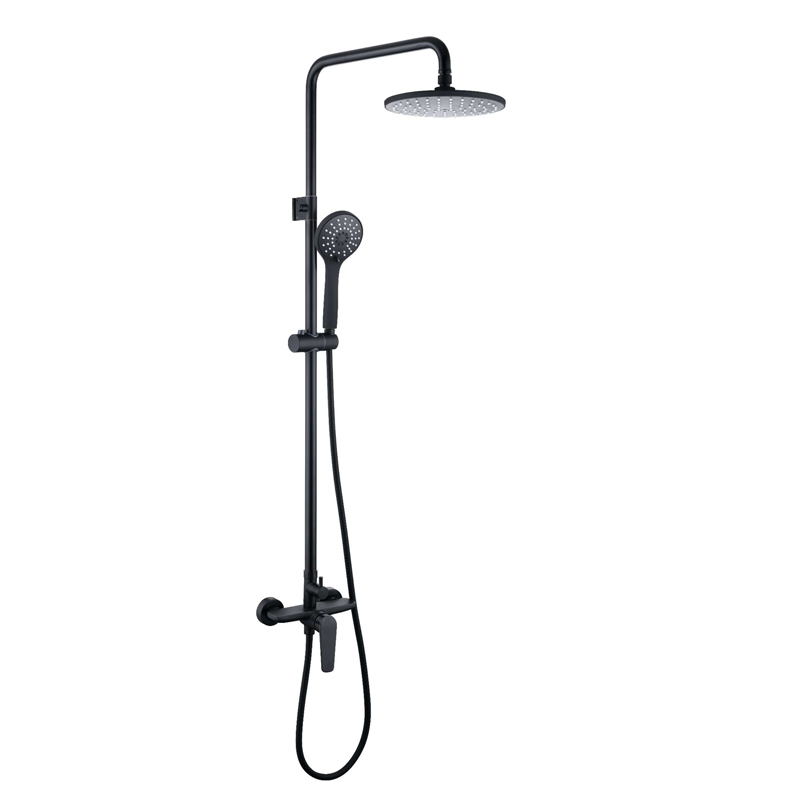 black shower set faucet