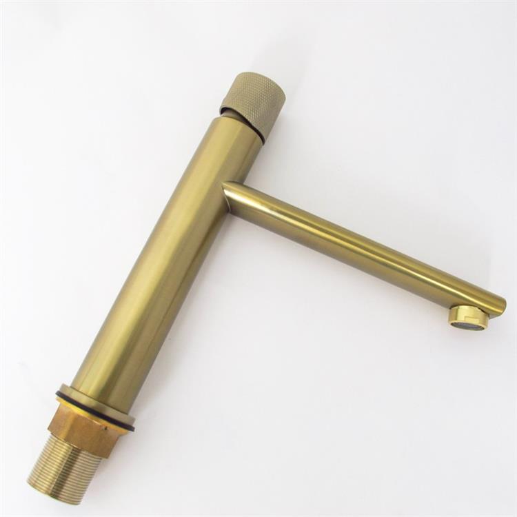 golden color basin faucet