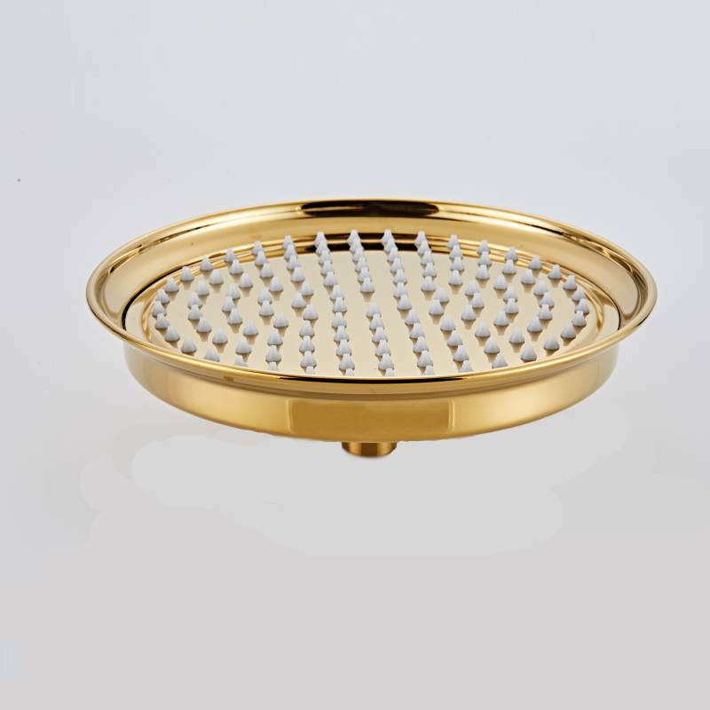 golden headheld shower head