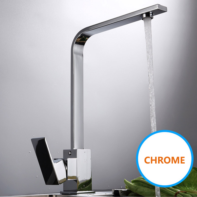 brass single hole kitchen faucet