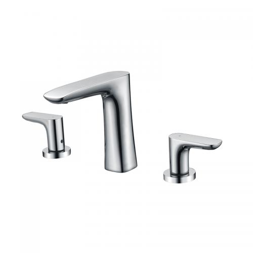 German style 3 holes brass basin mixer taps