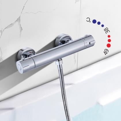 Square thermostatic shower faucets