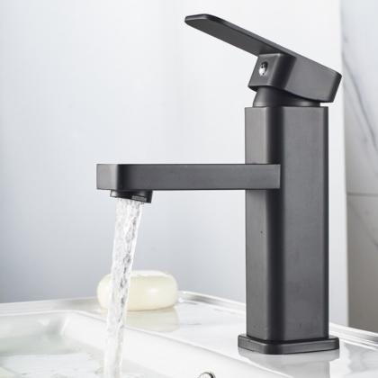 bathroom single handle black basin mixer water taps