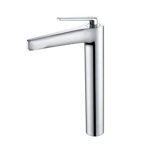 Deck-mount tall hot cold water mixer wash basin faucet