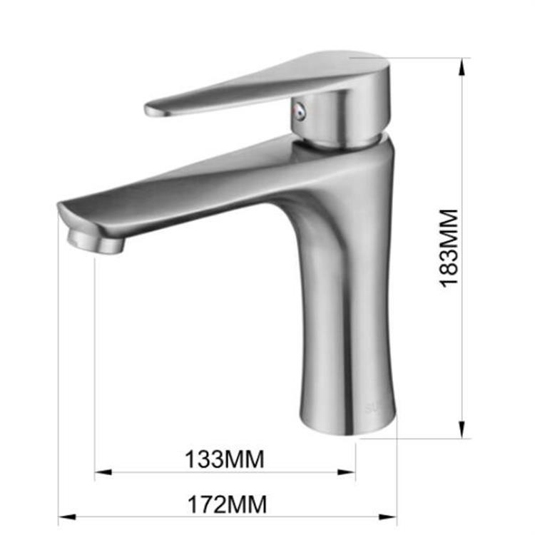 Deck-mount 304sus single handle basin faucets