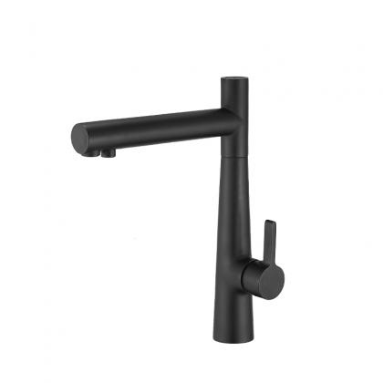 Gooseneck black kitchen sink faucets