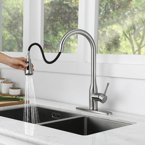 SUS 304 High Pull Down Sprayer Kitchen Faucet