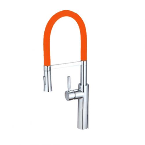 Orange Pipe Chrome Kitchen Sink Water Taps