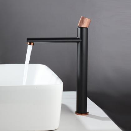 tall black basin faucets